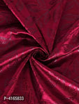 Pack of 2 Beautiful  Maroon Polyester Eyelet Fitting Long Door Curtain (9 Feet) - Trend Eve