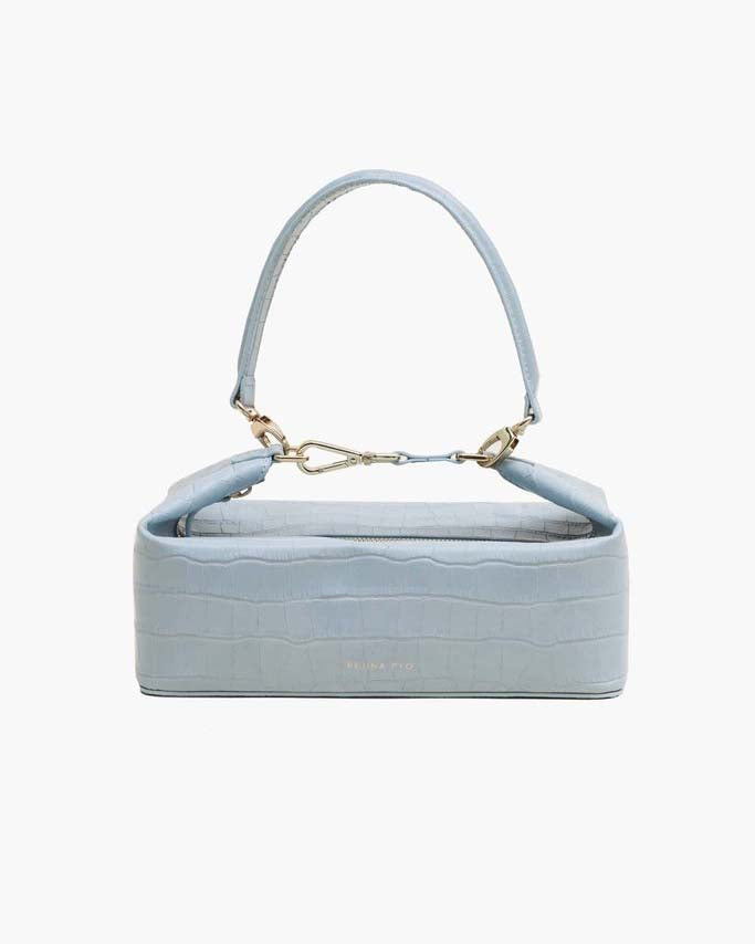 duck egg blue shoes and handbag
