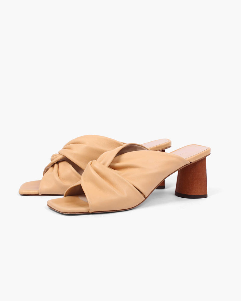 Naomi Mules Leather Peach + Honey Stain 