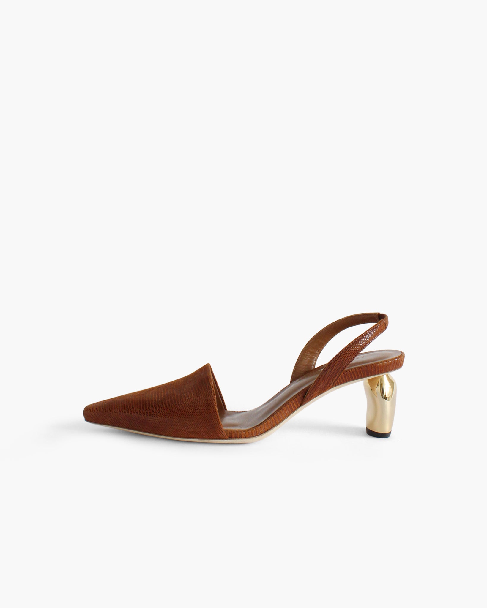 Conie Slingbacks Heels Leather Lizard 