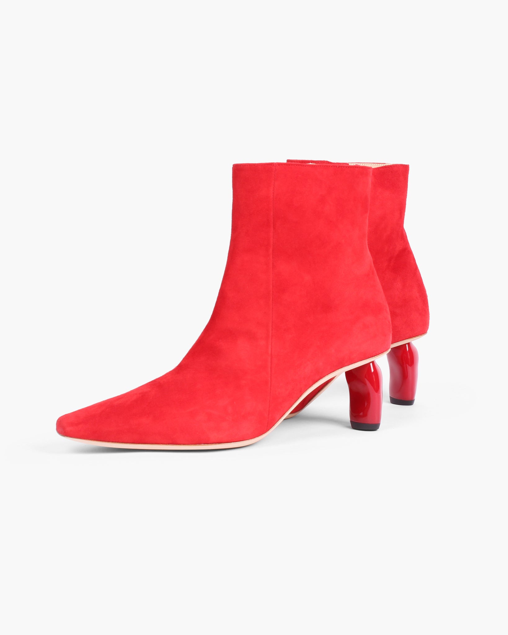 red boots suede