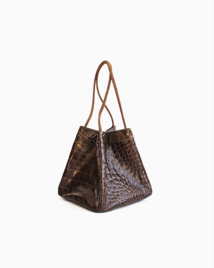Rita Bag Leather Croc Brown – REJINA PYO