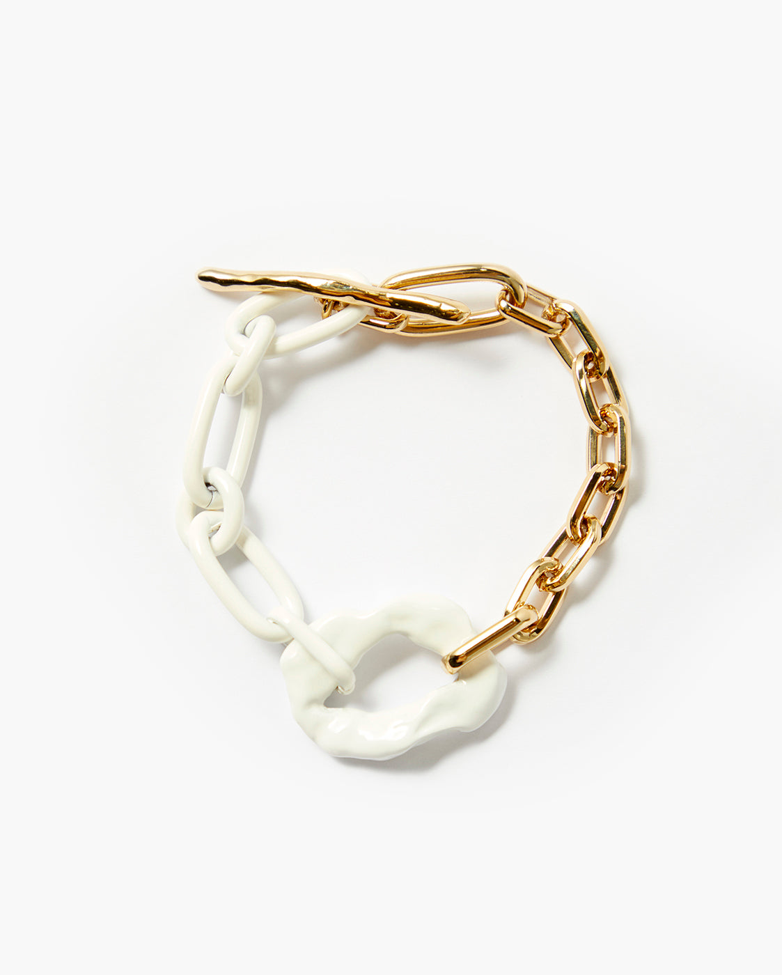 Doughnut Bracelet Gold + Cream - O/S