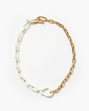 Cocktail Chain Necklace Gold + Cream