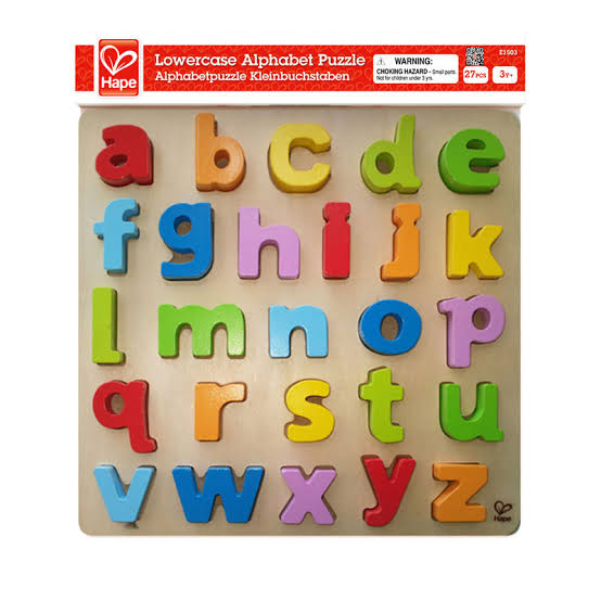 hape lowercase alphabet puzzle