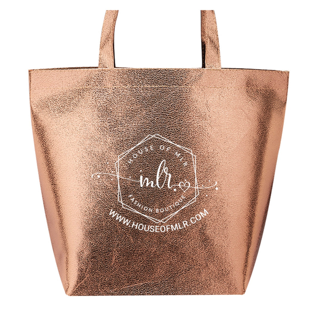 rose gold tote bag