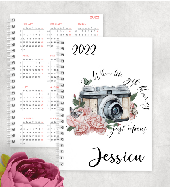 Refocus A5 2022 Diary Week To View Diary