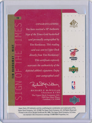 Upper Deck 1998-1999 SP Authentic Sign Of The Times #TH Tim