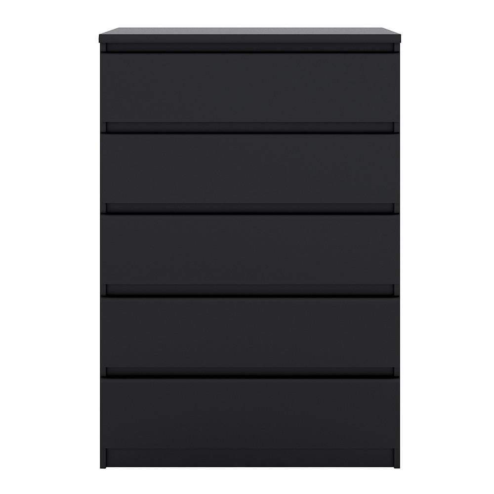 Naia Chest of 5 Drawers in Black Matt