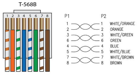 6Ft T-568B Wiring Diagram