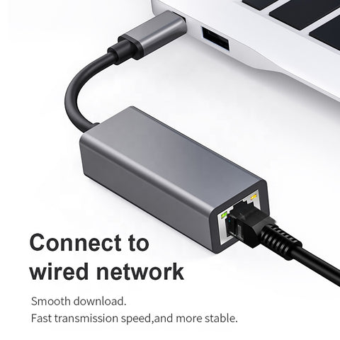 USB Type-C Gigabit Ethernet Adapter (10/100/1000Mbps) Connection Diagram