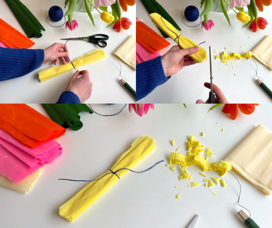basteln Papier Anleitung DIY Kinder Idee Aktivität kreativ Papierblumen