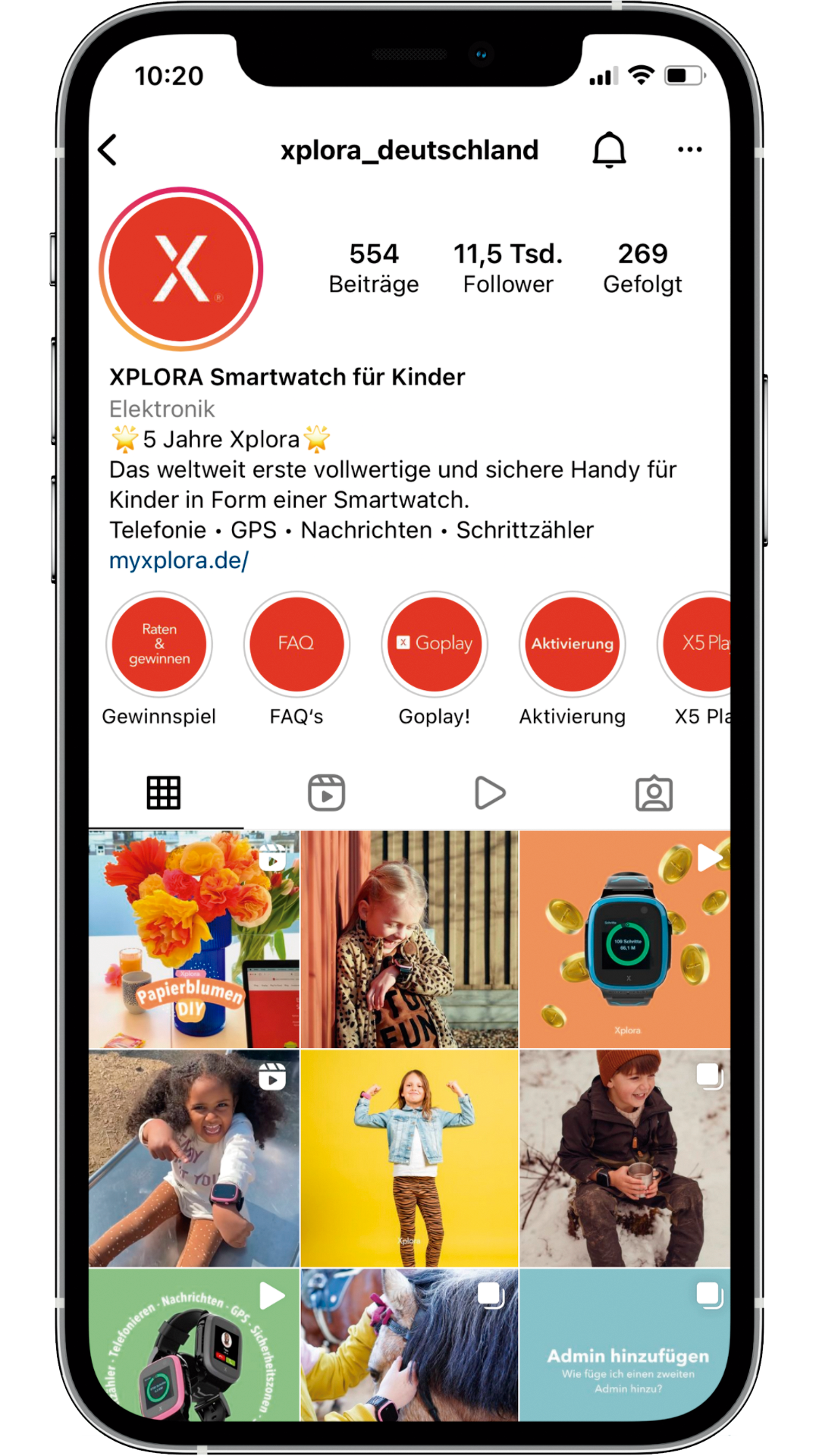 Xplora Instagram Handy Smartphone Xplora_Deutschland