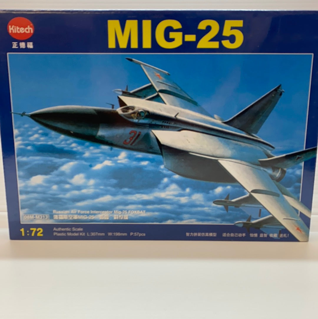 Second Chance Mig-25 Foxbat 1:72 Scale | 08M-M313 | Kitech Model Kits