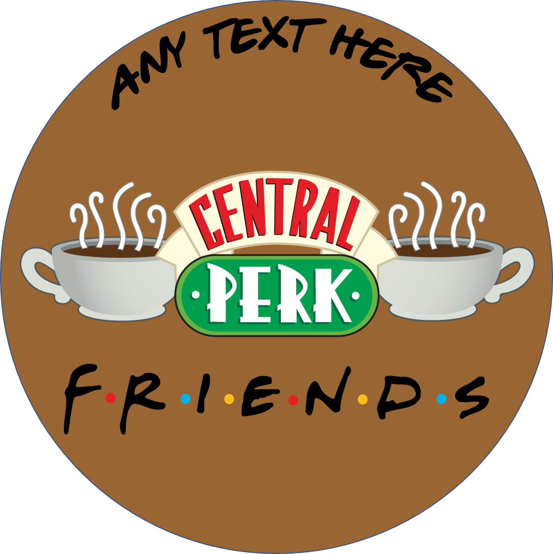 Friends cake Topper edible Icing or Wafer