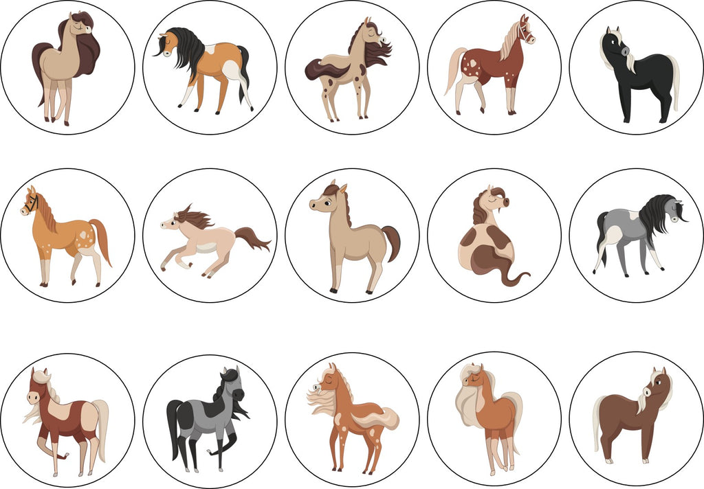 cute-horses-personalised-cupcake-toppers-in-edible-wafer-icing-sheet