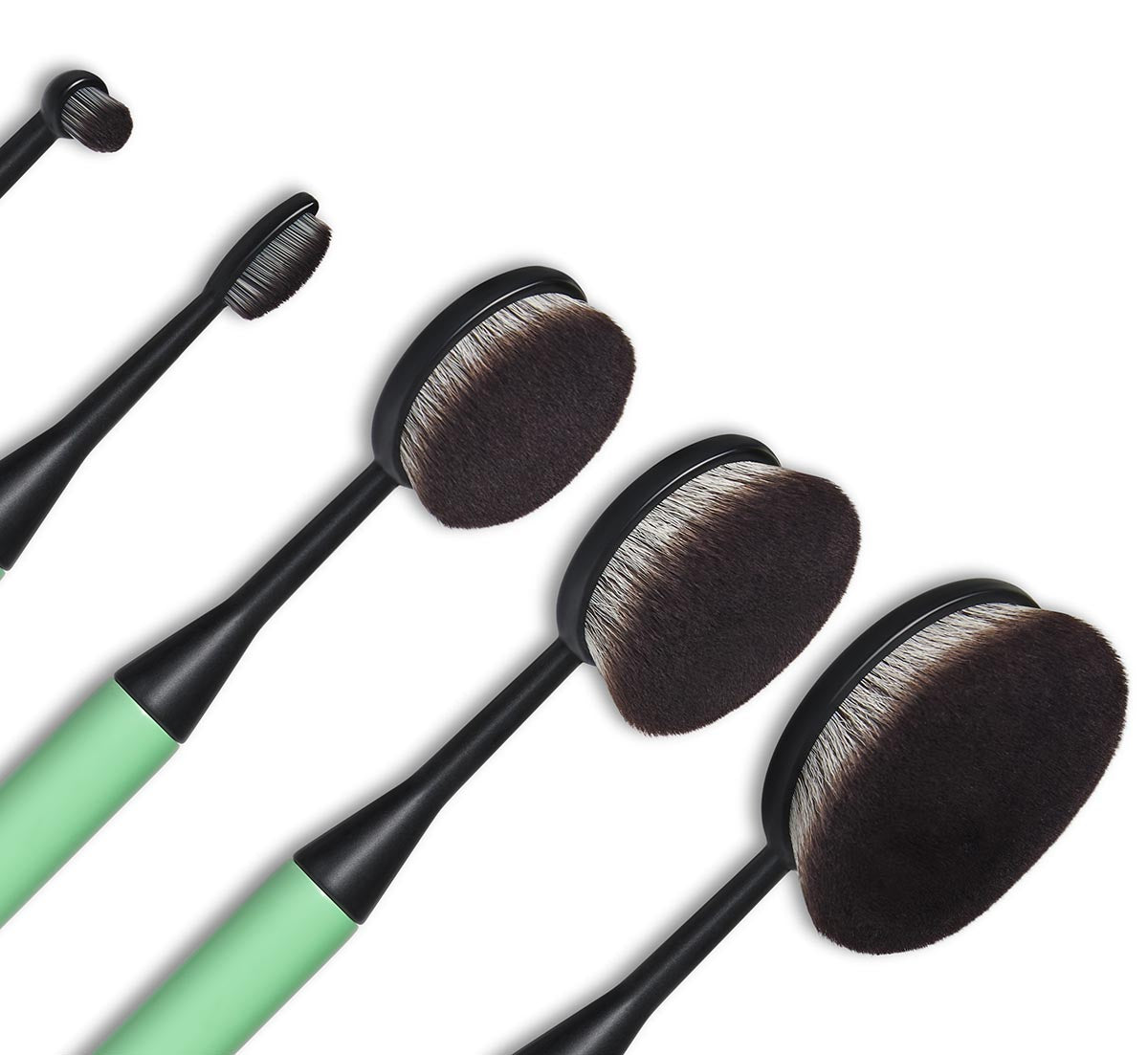 Oval & Round Makeup Brushes
