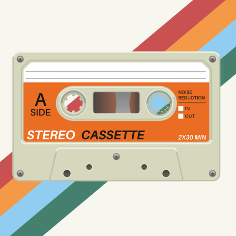 White and orange cassette tape, Aleenta mixtape challenge