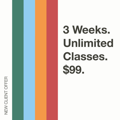 Challenge intro offer: 3 weeks of unlimited classes for $99