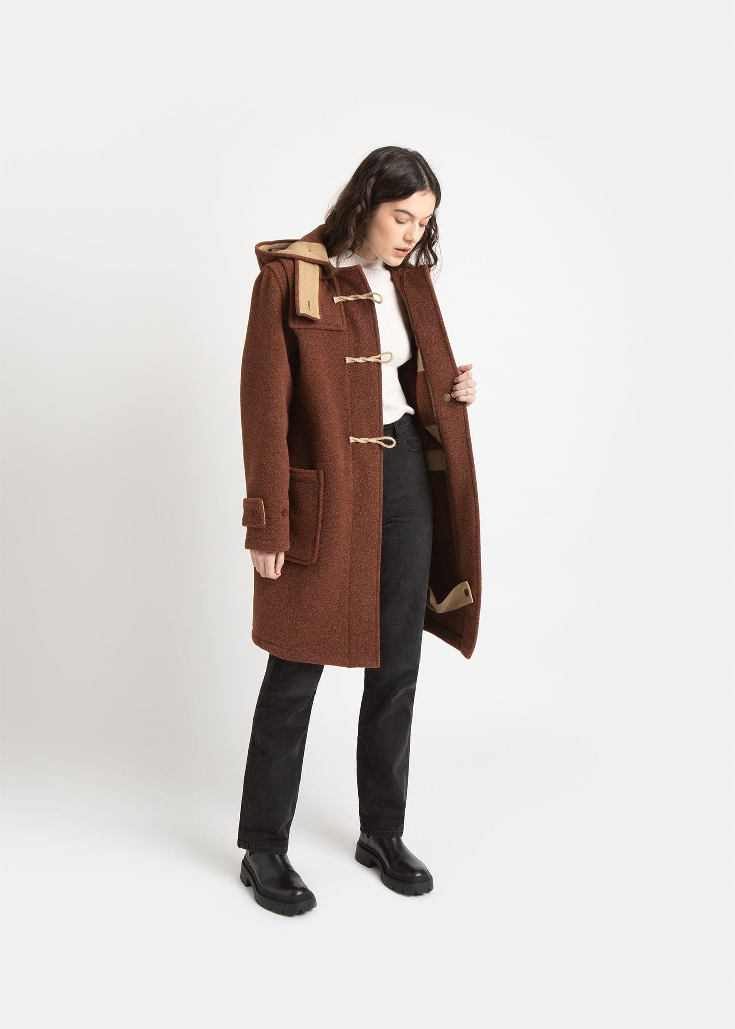 Gloverall Women's Original Monty Duffle Coat Rust