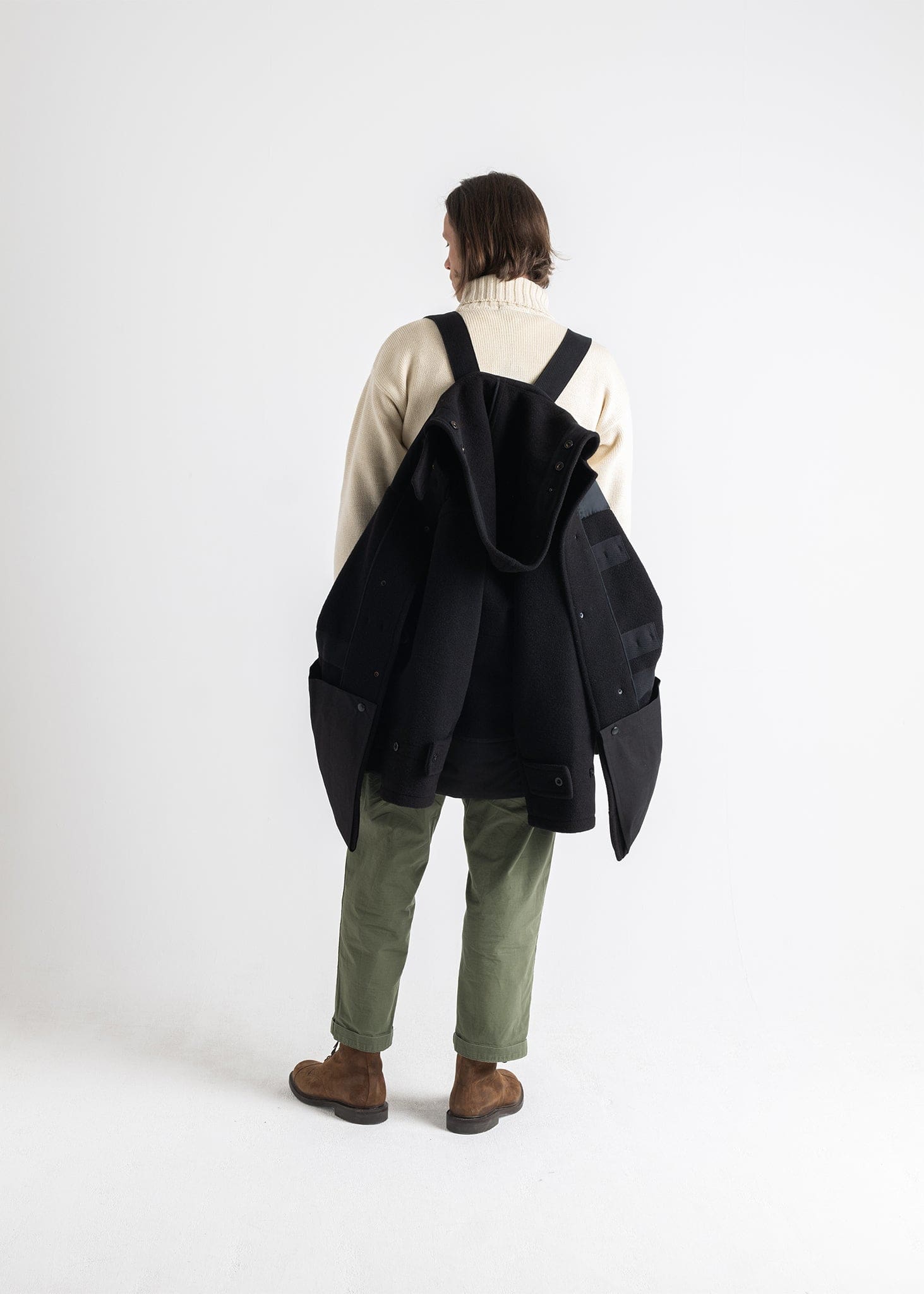 Gloverall X Engineered Garments Retractable Duffle Black