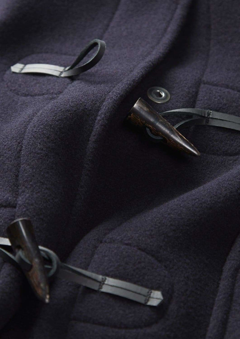 Women's Slim Fit Duffle Coat Navy Royal Stewart – Gloverall