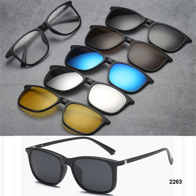 5 in 1 magnetic lens swappable sunglasses ray ban