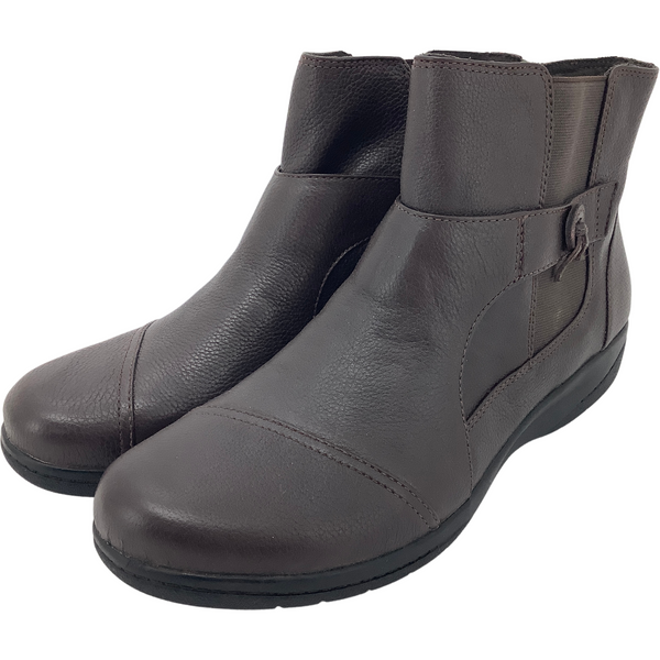 Clarks Women's Ankle Boots / Dark Brown / Leather Boots / Size 9.5 ...