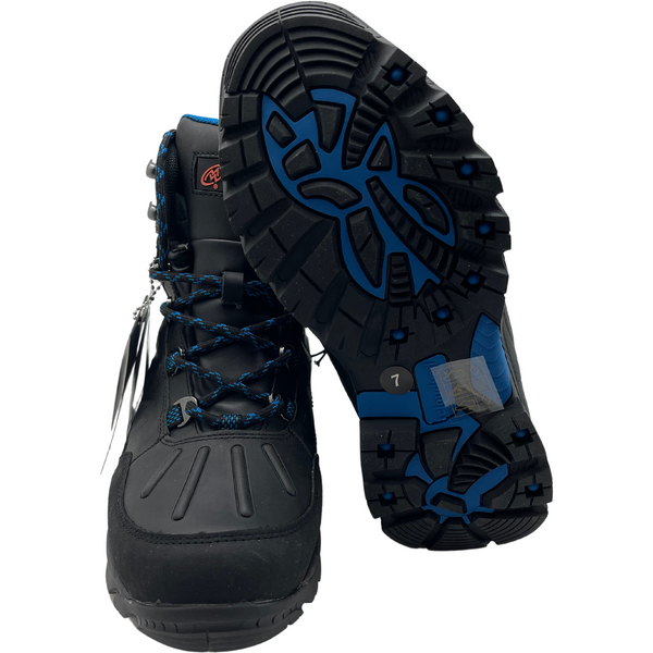 Cloudveil Men's Winter Boots / Black with Blue / Waterproof / Thinsula ...