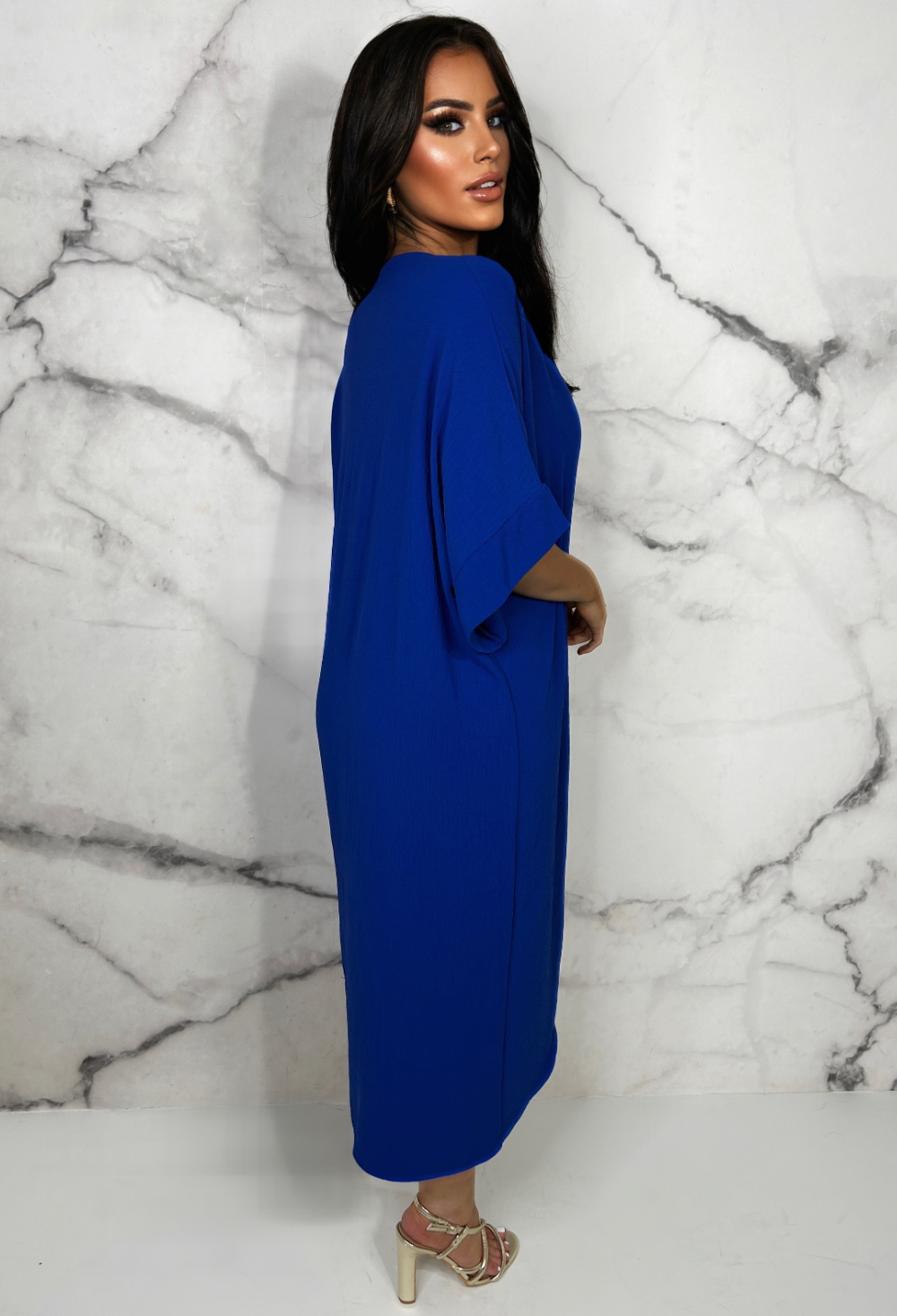 Love Me Knot Cobalt Oversized Knot Midi Dress