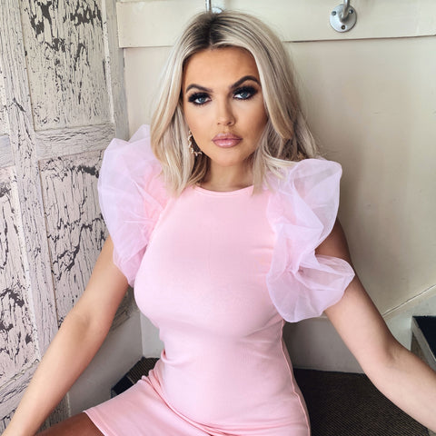 Pastel Pink Mini Dress