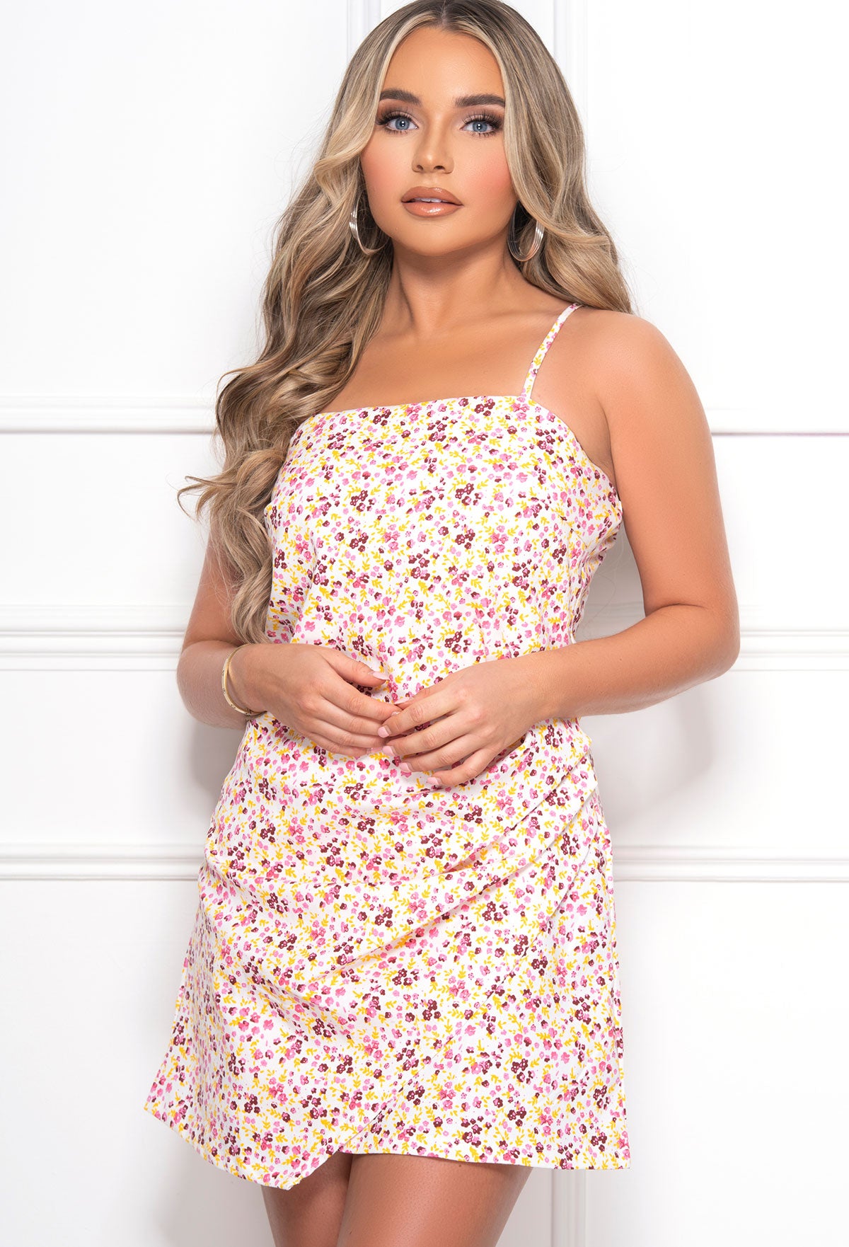 Floral Cute White Floral Cami Mini Dress