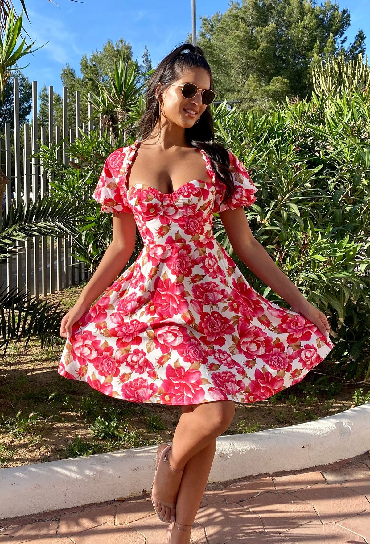 Flowerbomb Pink Floral Mini Dress