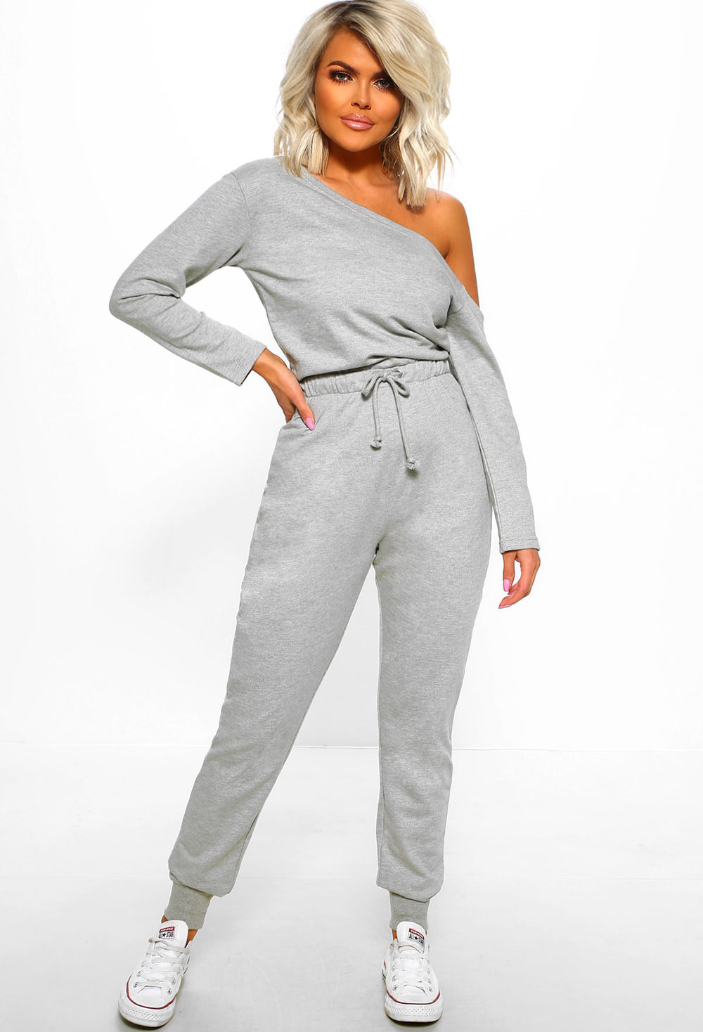 gray casual jumpsuit