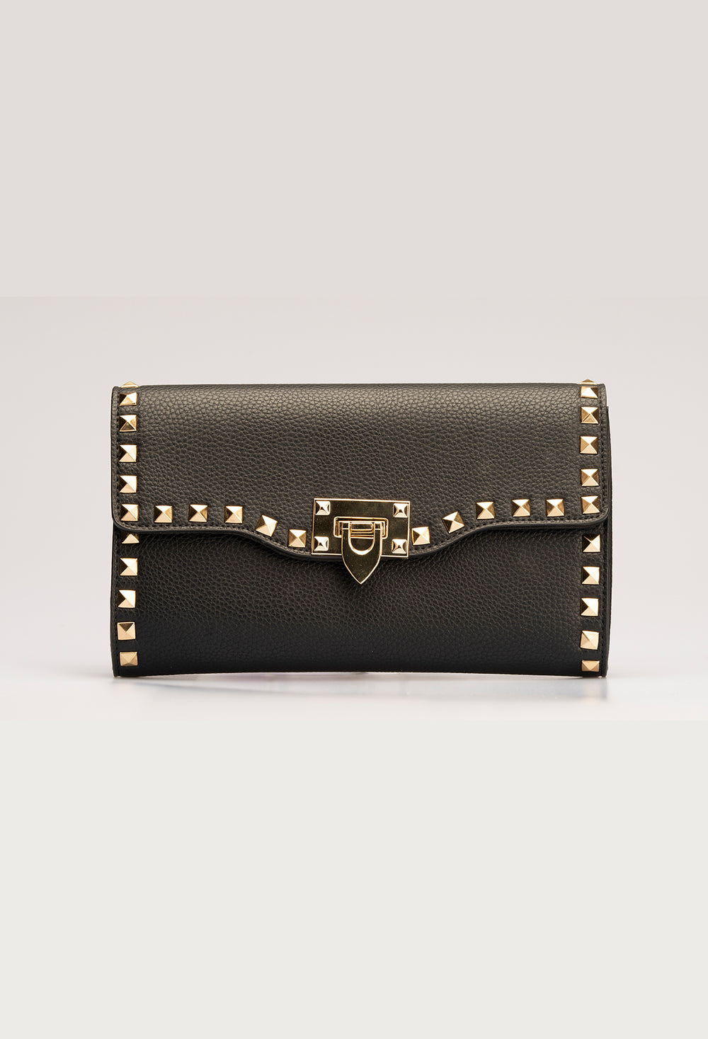 black studded clutch