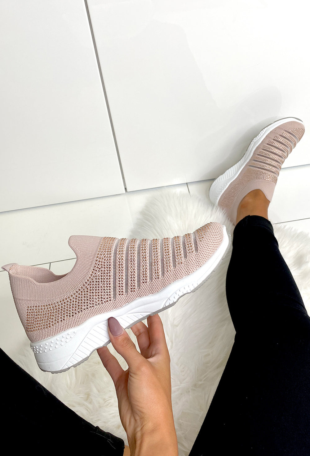 nude sock trainers