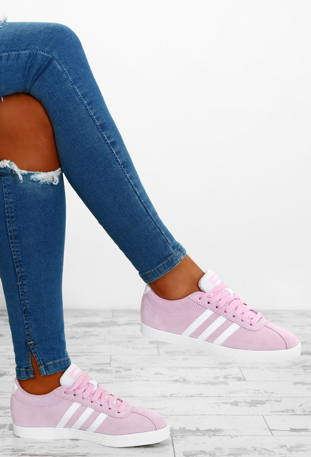 Adidas Pink Courtset Trainers – Pink 