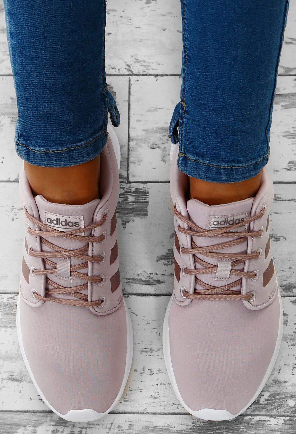 adidas cloudfoam qt racer rose gold