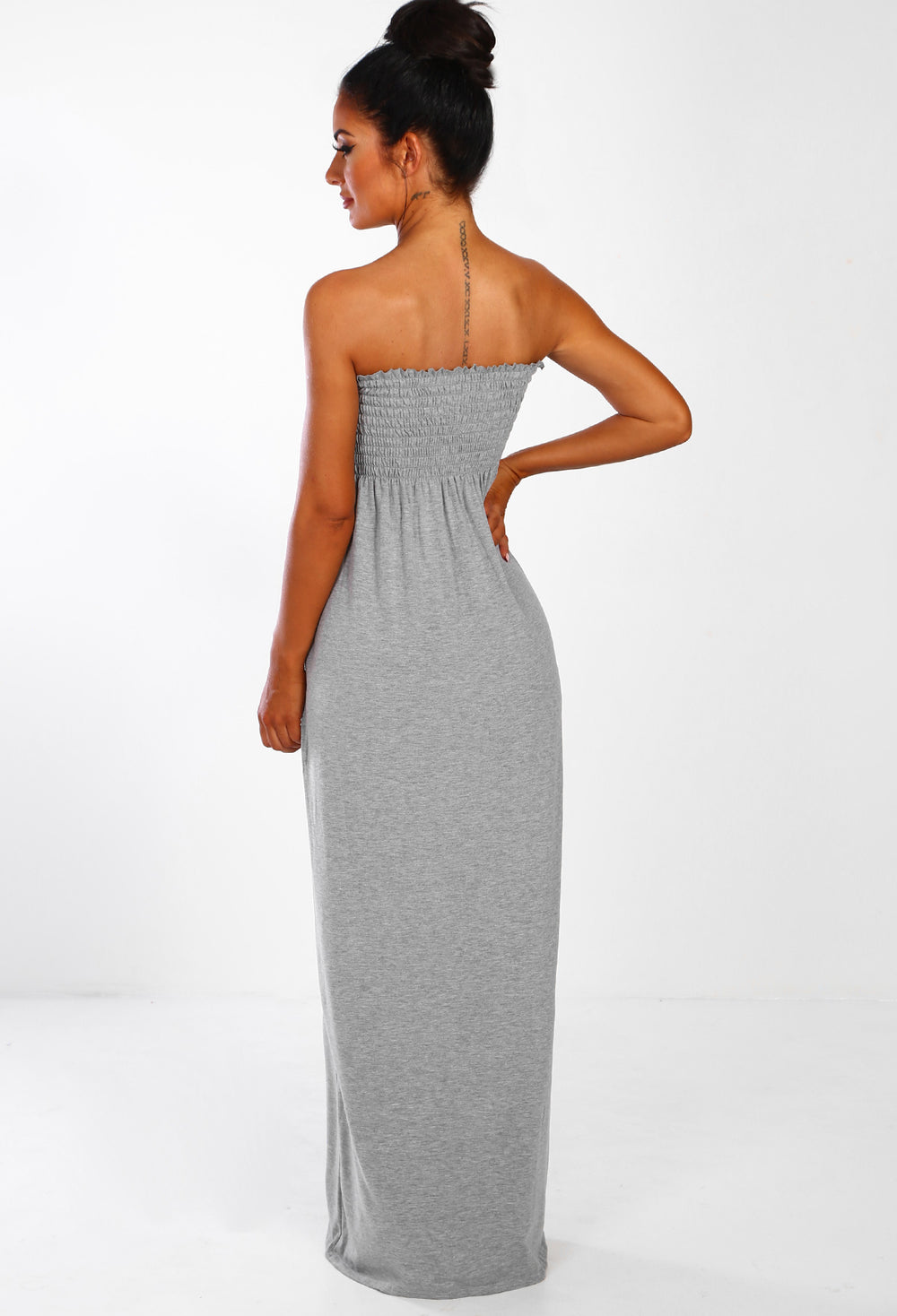 strapless jersey dress