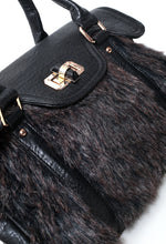 Kamali Black Animal Print Leatherette Handbag