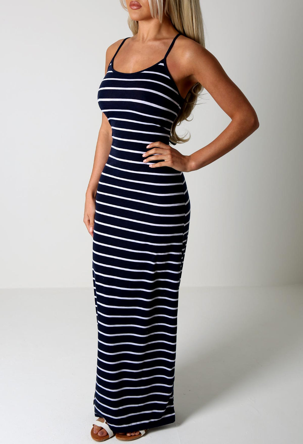 stripe maxi dress uk