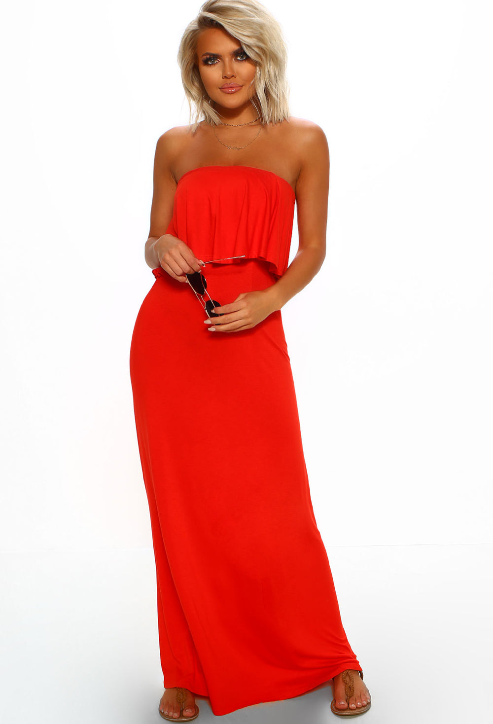 summer bandeau maxi dress