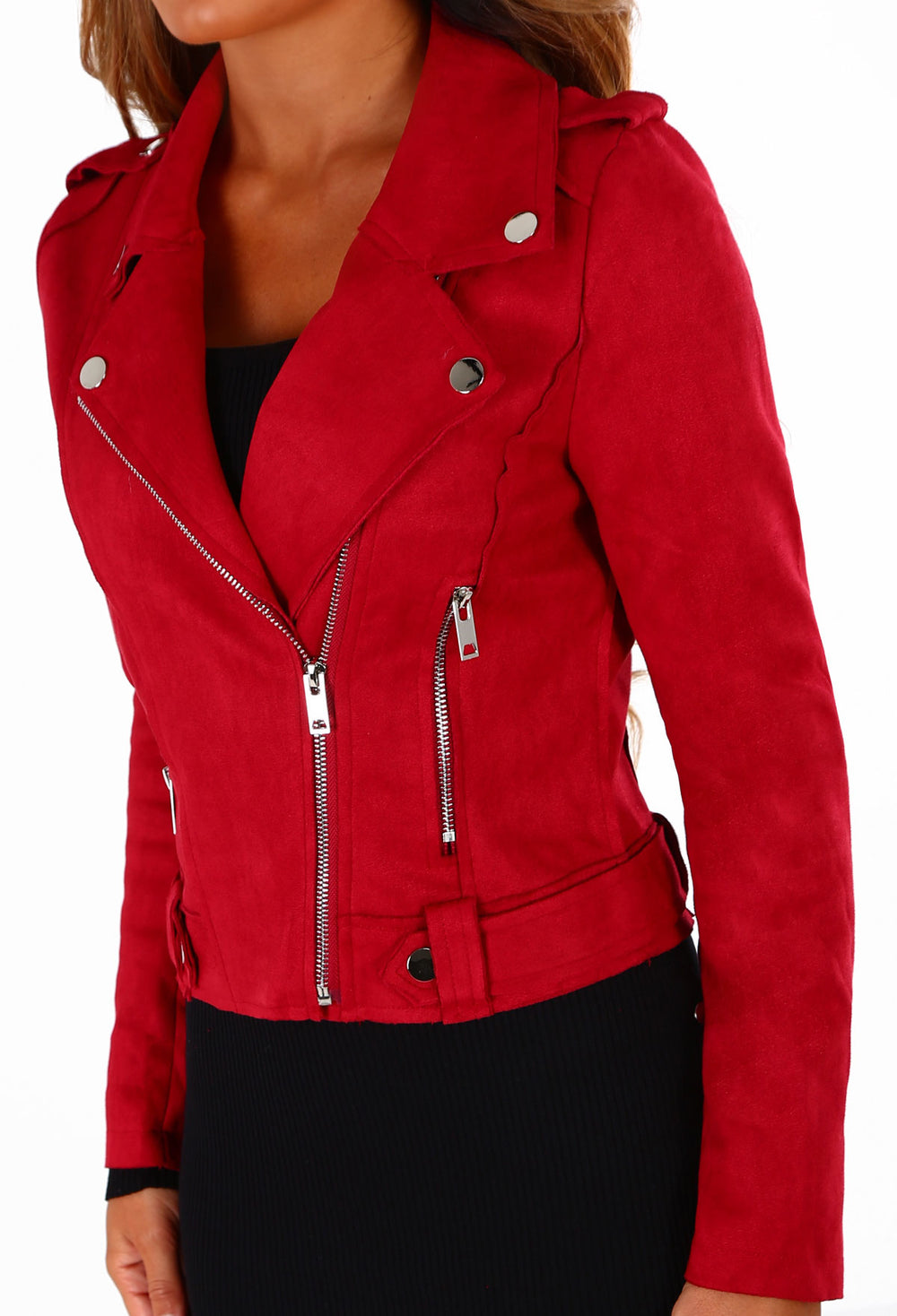 red suede jacket