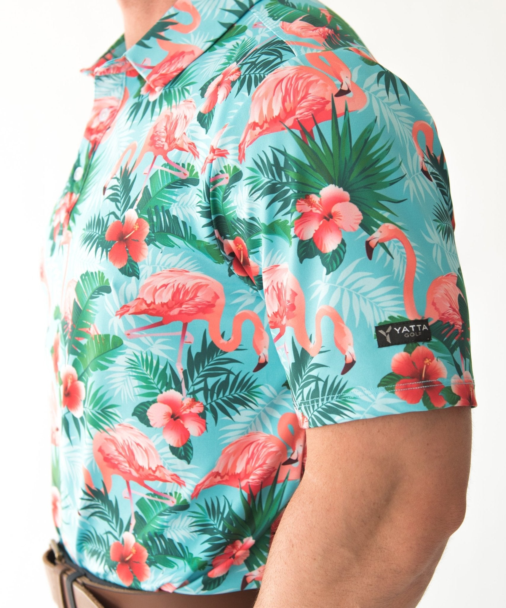 Pink Flamingo Golf Shirt Pau Hana Only 39 95 Yatta Golf