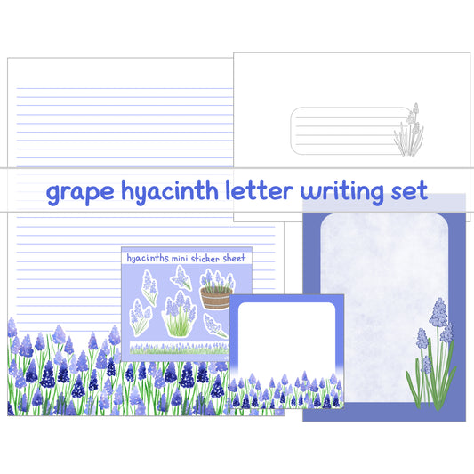 Grape Hyacinths Letter Writing Set - Stationery