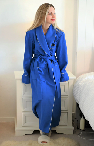 Merino Wool Robe in Full Length, Warm Robe, Merino Wool, Wool Sleepwear,  Sweater Knit, 100% Wool, Made to Order 