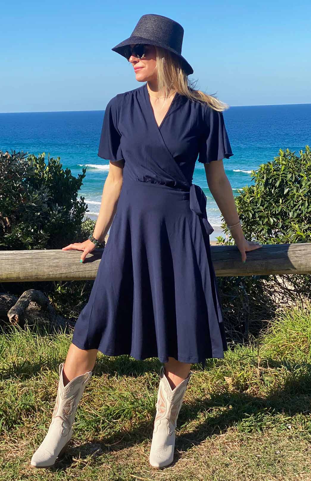 Women's Merino Wool Wrap Dress