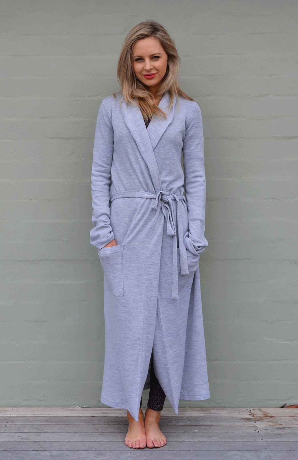 Women's Merino Wool Thermal Dressing Gown