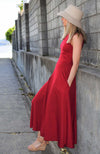 Chilli Red Women's Merino Wool Sleeveless Dress