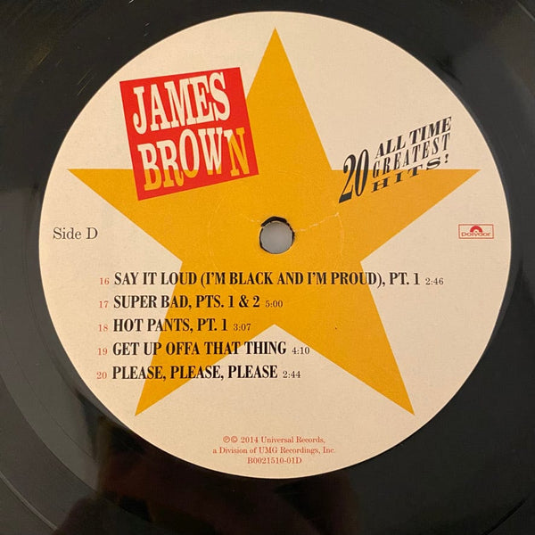 James Brown – 20 All-Time Greatest 2LP USED VG+/VG++ – Hi-Voltage Records